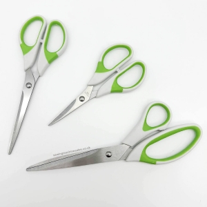 3 Pack of soft touch scissor set