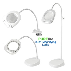 PURElite 3-in-1 Magnifying Floor or Table Standing Lamp