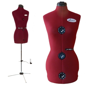 Dressmakers dummy with metal stand with skirt marker