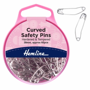 Quilting curved safety pins