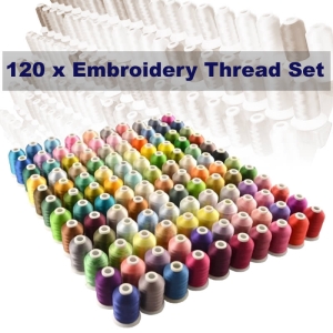 120 High Quality Polyester Embroidery Threads
