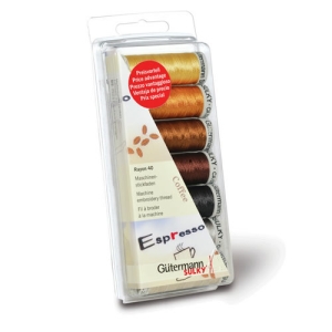 Coffee Guttermann Sulky machine embroidery thread