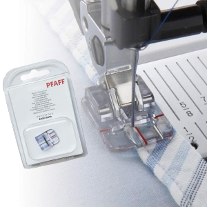 Pfaff Narrow Piping Foot – Transparent Clip-On Presser Foot for Custom Corded Trims