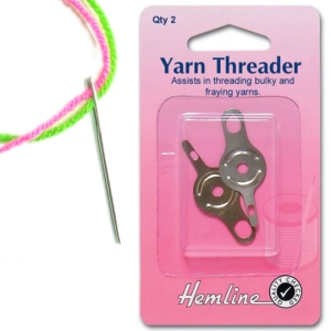 Wool needle threader