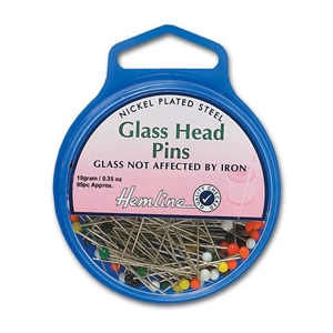 Glass head pins