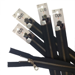 Metal Open End Jacket Zip Black