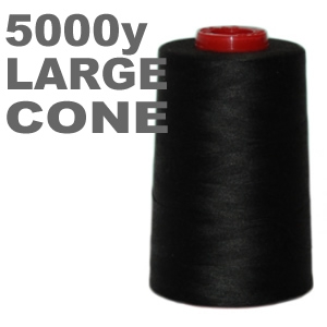 Large black overlock thread cone