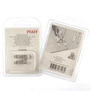 right edge bi-level foot for sewing on a raised seem